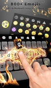 Cheetah Fire Keyboard Theme screenshot 1