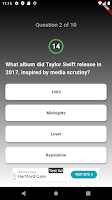 Taylor Swift Quiz Trivia स्क्रीनशॉट 2