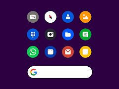 Roundy Icon pack - round pixel الملصق
