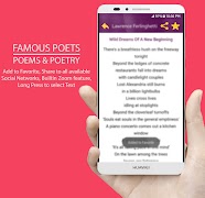 Famous Poets, Poems & Poetry ảnh chụp màn hình 5