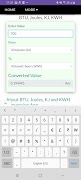 BTU, Joules, KJ, KWH Converter স্ক্রিনশট 6