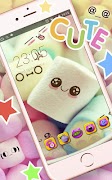 برنامهنما Cute Marshmallow cartoon Theme عکس از صفحه