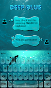 برنامه‌نما Deep Blue Keyboard Wallpaper عکس از صفحه