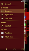 Rojo y Oro Tema para Xperia captura de pantalla 7