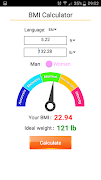 Advanced BMI Calculator اسکرین شاٹ 1