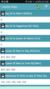 برنامه‌نما Toronto Bus Tracker (TTC) عکس از صفحه