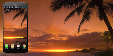 Beach Sunset Live Wallpaper poster
