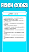 Fisch Codes স্ক্রিনশট 1