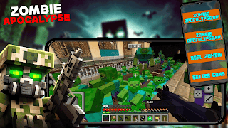 Zombie Apocalypse in Minecraft poster