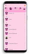 SMS Theme Ribbon Black - pink screenshot 2