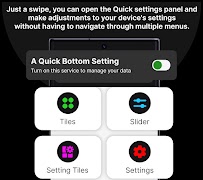 Bottom Panel Quick Settings penulis hantaran