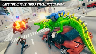Crocodile Robot Car Simulator: War Robot Games 海报