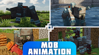 Mod Animations Mobs Minecraft ภาพหน้าจอ 3