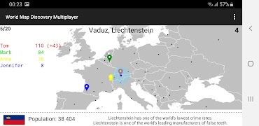 3 Schermata World Map Quiz Multiplayer