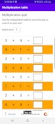 Multiplication Table learning captura de pantalla 1