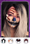 Halloween makeup photo editor скриншот 3