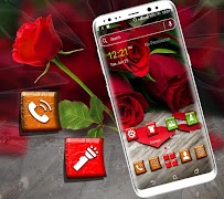 Red Rose Launcher Theme screenshot 1