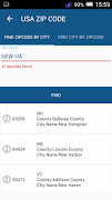 USA Zip/Area Code اسکرین شاٹ 1
