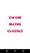 Swami Maths Classes plakat