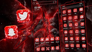 Red Thunderstorm Theme 截图 4