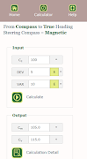 Compass Calculator اسکرین شاٹ 2