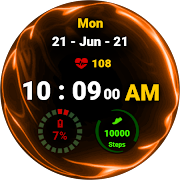 Fluid Orange Watch Face screenshot 4