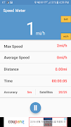 GPS speedometer, distance mete screenshot 1