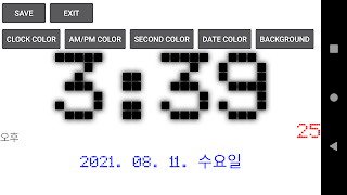 3 Schermata full screen clock