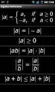 برنامه‌نما Algebra Reference عکس از صفحه