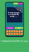 COMMAND MASTER: GIT QUIZ تصوير الشاشة 2