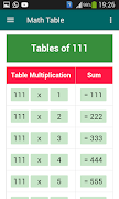 Math Table 1 to 200 截图 6