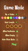 Mastermind - Code breaker (Color Blind friendly) Ekran Görüntüsü 1