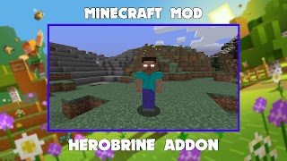Herobrine Mod for Minecraft PE poster