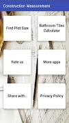 Plot Size and  Bathroom Tiles screenshot 1