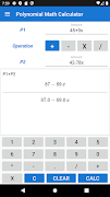 برنامه‌نما Polynomial Calculator عکس از صفحه