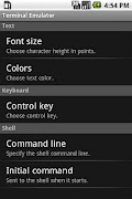 Terminal Emulator for Android capture d'écran 1
