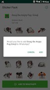 Doug the Angry Pug Sticker for WAStickers Ekran Görüntüsü 2