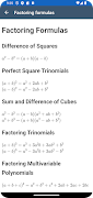 Math Formulas Algebra screenshot 2