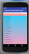 Australian PostCodes Quick Search Screenshot 1