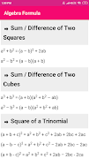 Algebra Formula स्क्रीनशॉट 4