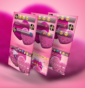 I Love You Keyboard Theme - Pink Heart keyboard screenshot 7