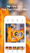 Fire Text Photo Frame imagem de tela 5