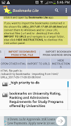 Bookmarks Lite captura de pantalla 3