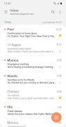 برنامه‌نما Samsung Email عکس از صفحه