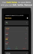 برنامه‌نما Debt Notes: Money, Expense Tra عکس از صفحه