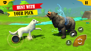 Wild Wolf Sim: Animal Fight 3D capture d'écran 4
