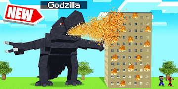 Godzilla Mod for Minecraft pe 截图 1