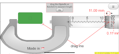 Micrometer Simulator اسکرین شاٹ 1