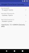 Glasgow Coma Scale Calculator Screenshot 2