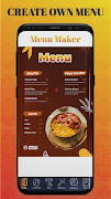 Menu Maker, Menu Templates 스크린샷 1